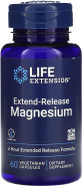 Life Extension Extend-Release Magnesium, Prolonged Heart & Bone Health Support, Cardiovascular & Blood Pressure Health Support, Bioavailable Formula, Gluten-Free, Non-Gmo, Vegetarian, 60 Capsules