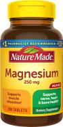 Nature Made Magnesium 250 Mg, Magnesium Supplement For Muscle, Heart, Bone And Nerve Support, 90 Softgels, 90 Day Supply