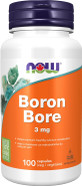 Now Foods Supplements, Boron 3 Mg (Bororganic Glycine), Structural Support*, 100 Veg Capsules
