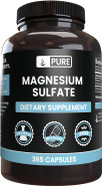 Pure Original Ingredients Magnesium Sulfate (365 Capsules) No Rice Fillers, Always Pure, Lab Verified