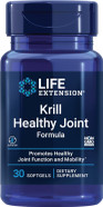 Life Extension Krill Healthy Joint Formula, Krill Oil, Hyaluronic Acid, The Carotenoid Astaxanthin For Healthy Joints, Healthy Body, Gluten-Free, Non-Gmo, 30 Softgels