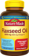 Nature Made Flaxseed Oil 1000 Mg, Fish Free Omega 3 Supplement, Dietary Supplement For Heart Health Support, 100 Softgels, 100 Day Supply Nature Made Flaxseed Oil 1000 Mg, Fish Free Omega 3 Supplement, Dietary Supplement For Heart Health Support, 100 Softgels, 100 Day Supply