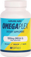 Advocare Omegaplex Dietary Supplement - Omega 3 Supplement With Dha & Epa - Essential Fatty Acid To Support Immune, Metabolism & Heart Health* - Aids Healthy Skin, Nails & Hair - 90 Softgels