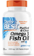 Doctor'S Best Purified & Clear Omega 3Fish Oil, No Reflux, Supports Heart, Eyes, Brain & Joint Health, 120 Count (Pack Of 1)