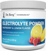 Dr. Berg Zero Sugar Hydration Keto Electrolyte Powder - Enhanced W/ 1000 Mg Of Potassium & Real Pink Himalayan Salt (Not Table Salt) - Raspberry & Lemon Flavor Hydration Drink Supplement - 50 Servings