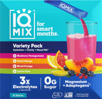 Iqmix Sugar Free Electrolytes Powder Packets - Hydration Supplement Drink Mix With Keto Electrolytes, Lions Mane, Magnesium L-Threonate, And Potassium Citrate - Sampler Pack (8 Count)