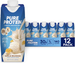 Pure Protein Vanilla Protein Shake, 30G Complete Protein, Vitamins A, C, D, And E Plus Zinc To Support Immune Health, Ready To Drink And Keto-Friendly, 11Oz Bottles, 12 Pack Pure Protein Vanilla Protein Shake, 30G Complete Protein, Vitamins A, C, D, And E Plus Zinc To Support Immune Health, Ready To Drink And Keto-Friendly, 11Oz Bottles, 12 Pack