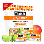 That'S It. Mango Lime Caffeine Blends Energy Mini Bars (15 Count) Allergy-Friendly, Nut Free, Non-Gmo, Fat & Gluten Free Snacks That'S It. Mango Lime Caffeine Blends Energy Mini Bars (15 Count) Allergy-Friendly, Nut Free, Non-Gmo, Fat & Gluten Free Snacks