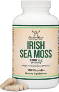 Irish Sea Moss Capsules, More Potent Than Sea Moss Gel Extract (180 Count, 1,200Mg Per Serving) (From Wildcrafted And Raw Chondrus Crispus) Nutrient Rich Superfood High In Minerals By Double Wood Irish Sea Moss Capsules, More Potent Than Sea Moss Gel Extract (180 Count, 1,200Mg Per Serving) (From Wildcrafted And Raw Chondrus Crispus) Nutrient Rich Superfood High In Minerals By Double Wood