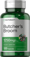 Horbaach Butchers Broom Capsules 1250Mg | 120 Count | Non-Gmo, Gluten Free | Traditional Herb Root Extract Supplement