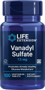 Life Extension Vanadyl Sulfate, Trace Mineral, Vanadium, Healthy Glycemic Balance, Healthy Metabolism, Hormone Function, Gluten-Free, Non-Gmo, Vegetarian 100 Tablets Life Extension Vanadyl Sulfate, Trace Mineral, Vanadium, Healthy Glycemic Balance, Healthy Metabolism, Hormone Function, Gluten-Free, Non-Gmo, Vegetarian 100 Tablets