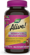 Nature'S Way Alive! Women'S 50+ Complete Multivitamin, Supports Healthy Heart, Brain, Bones*, B-Vitamins, Gluten Free, 130 Tablets (Packaging May Vary) Nature'S Way Alive! Women'S 50+ Complete Multivitamin, Supports Healthy Heart, Brain, Bones*, B-Vitamins, Gluten Free, 130 Tablets (Packaging May Vary)