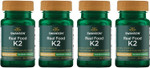 Swanson Maximum Strength Vitamin K2 (Menaquinone-7)-Vitamin Supplement Supporting Cardiovascular And Bone Health-Made From Japanese Natto To Help Regulate Calcium (30 Softgels, 200Mcg Each) 4 Pack