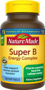 Nature Made Super B Energy Complex, Dietary Supplement For Brain Cell Function Support, 160 Softgels, 160 Day Supply Nature Made Super B Energy Complex, Dietary Supplement For Brain Cell Function Support, 160 Softgels, 160 Day Supply