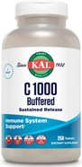 Kal C-1000 Buffered Sustained Release Tablets, 1000 Mg, 250 Count