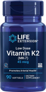 Life Extension Low Dose Vitamin K2  Supports Arterial Health  Non-Gmo, Gluten-Free  90 Softgels