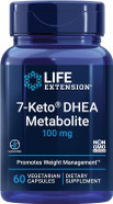 Life Extension 7-Keto Dhea Metabolite  Crank Up Your Fat-Burning Furnace  Non-Gmo  Gluten-Free  100 Mg  60 Vegetarian Capsules