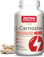 Jarrow Formulas L-Carnosine Dipeptide Antioxidant 1000 Mg, Dietary Supplement, Antioxidant Support For Mitochondrial Health, 90 Veggie Capsules, Up To 45 Day Supply Jarrow Formulas L-Carnosine Dipeptide Antioxidant 1000 Mg, Dietary Supplement, Antioxidant Support For Mitochondrial Health, 90 Veggie Capsules, Up To 45 Day Supply