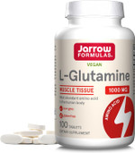 Jarrow Formulas L-Glutamine 1000 Mg - Amino Acid Supplement - Supports Muscle Tissue, Immune Support & Metabolism - 100% L-Glutamine - 100 Servings (Easy-Solv Tablets)