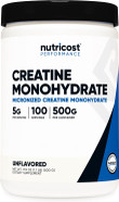 Nutricost Creatine Monohydrate Micronized Powder 500G, 5000Mg Per Serv (5G) - Micronized Creatine Monohydrate, 100 Servings, 17.637 Ounes Nutricost Creatine Monohydrate Micronized Powder 500G, 5000Mg Per Serv (5G) - Micronized Creatine Monohydrate, 100 Servings, 17.637 Ounes