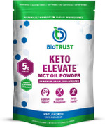 Biotrust Keto Elevate  Pure C8 Mct Oil Powder  Ketogenic Diet Supplement & Paleo Coffee Creamer For Clean Energy, Mental Focus, And Clarity  Non-Gmo 100% Caprylic Acid (Unflavored, 40 Servings)