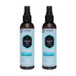Hask Repairing Argan Oil 5-In-1 Leave In Conditioner Spray For All Hair Types, Color Safe, Gluten Free, Sulfate Free, Paraben Free - 2 Piece Set