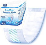 Livdry Incontinence Booster Pads, Use With Adult Diapers For Women And Men, Extra Comfort Softness, Disposable Pad (160 Count, Regular Length) Livdry Incontinence Booster Pads, Use With Adult Diapers For Women And Men, Extra Comfort Softness, Disposable Pad (160 Count, Regular Length)