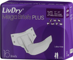 Livdry Megabriefs Xl Adult Diapers With Tabs, Max 12-Hour Capacity, Super Absorbent Incontinence Underwear, Leak Protection Briefs, Extra Large, 16-Pack Livdry Megabriefs Xl Adult Diapers With Tabs, Max 12-Hour Capacity, Super Absorbent Incontinence Underwear, Leak Protection Briefs, Extra Large, 16-Pack