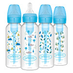 Dr. Brown'S Natural Flow Anti-Colic Options+ Narrow Baby Bottle, Blue Nature, 8 Oz/250 Ml, With Level 1 Slow Flow Nipples, 0M+, 4 Count (Pack Of 1) Dr. Brown'S Natural Flow Anti-Colic Options+ Narrow Baby Bottle, Blue Nature, 8 Oz/250 Ml, With Level 1 Slow Flow Nipples, 0M+, 4 Count (Pack Of 1)