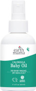 Earth Mama Calendula Baby Oil | Massage Oil For Newborn Skin Care, Dry Skin & Scalp Moisturizer, Fragrance Free, 4-Fluid Ounce