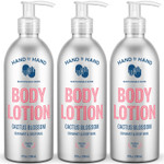 Hand In Hand Moisturizing Body Lotion, Dry Skin Lotion With Shea Butter, 10 Fl Oz, Bergamot & Crisp Basil, Cactus Blossom Scent, 3 Pack