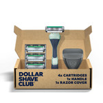 Dollar Shave Club | Acne Friendly Shaving Kit | 4 Blade Razor Cartridges With Sliptech(Tm) Guardbar, Handle & Razor Cover | Razors For Acne-Prone Skin With Hyaluronic Acid-Infused Lubricated Strip Dollar Shave Club | Acne Friendly Shaving Kit | 4 Blade Razor Cartridges With Sliptech(Tm) Guardbar, Handle & Razor Cover | Razors For Acne-Prone Skin With Hyaluronic Acid-Infused Lubricated Strip