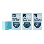 Duke Cannon Big Brick Of Soap - Superior | 10 Oz | Triple Milled, Fresh Water & Neroli Scent | 3X Larger Bar | Supports U.S. Veterans, 3-Pack