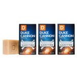 Duke Cannon Big Brick Of Soap - Campfire | 10 Oz. Triple Milled Bar | Smoky Hickory Scent | American-Made | Large Size, Superior Quality, 3 Pack