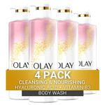 Olay Cleansing & Nourishing Body Wash For Women With Hyaluronic Acid & Vitamin B3 Complex, Long Lasting Hydration, 20 Fl Oz (Pack Of 4) Olay Cleansing & Nourishing Body Wash For Women With Hyaluronic Acid & Vitamin B3 Complex, Long Lasting Hydration, 20 Fl Oz (Pack Of 4)