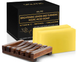 Valitic Brightening Lemon & Turmeric Kojic Acid Soap With Vitamin C, Retinol, Collagen - Original Japanese Complex Infused With Hyaluronic Acid, Vitamin E, Shea Butter, Castile Olive Oil (3 Pack) Valitic Brightening Lemon & Turmeric Kojic Acid Soap With Vitamin C, Retinol, Collagen - Original Japanese Complex Infused With Hyaluronic Acid, Vitamin E, Shea Butter, Castile Olive Oil (3 Pack)