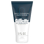 Gillette Skinguard Face Scrub For Men, 5 Oz Daily Cleansing Exfoliating Face Scrub With Shea Butter And Charcoal