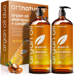 Argan Oil Shampoo And Conditioner Set - Sulfate-Free Formula With Nourishing Moroccan Oil And Keratin -For All Hair, Curly Or Straight - Hydrate Repair Defy Frizz For Salon-Like Results!16 Fl Oz 2 Pk