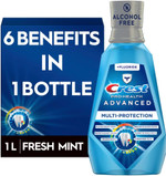 Crest Pro-Health Advanced Mouthwash, Alcohol Free, Multi-Protection, Fresh Mint, 1 L (33.8 Fl Oz) Crest Pro-Health Advanced Mouthwash, Alcohol Free, Multi-Protection, Fresh Mint, 1 L (33.8 Fl Oz)