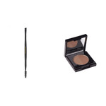 Arches & Halos Brow Shaping Set - Dual Ended Brush With Luxury Brow Powder In Warm Brown - Define, Brush And Blend Brows - Easily Fill, Sculpt Full Eyebrows - Vegan, Cruelty Free Makeup - 2 Pc