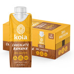 Koia - Plant Based Protein Shake - Chocolate Banana - 20G Protein, 5G Sugar, 6G Prebiotic Fiber, 21 Vitamins & Minerals - Dairy Free, Soy Free, Non Gmo - Meal Replacement Drinks - 11 Fl Oz, 12 Bottles Koia - Plant Based Protein Shake - Chocolate Banana - 20G Protein, 5G Sugar, 6G Prebiotic Fiber, 21 Vitamins & Minerals - Dairy Free, Soy Free, Non Gmo - Meal Replacement Drinks - 11 Fl Oz, 12 Bottles