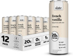 Slate Milk - High Protein Milk Shake - French Vanilla - Lactose Free, 20G Protein, 1G Sugar, 100 Calories, 1G Net Carbs, No Added Sugar - Natural, Breakfast Boost, Post Workout - 11 Fl Oz, 12 Cans Slate Milk - High Protein Milk Shake - French Vanilla - Lactose Free, 20G Protein, 1G Sugar, 100 Calories, 1G Net Carbs, No Added Sugar - Natural, Breakfast Boost, Post Workout - 11 Fl Oz, 12 Cans