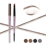 Music Flower Double Ended Eyebrow Pencil, Waterproof Natural Brow Enhancing Pen, Long lasting Eye Makeup, Pack of 1, Dark BrownDrak Brown