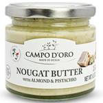 Pistachio And Almond Nougat Butter, Spreadable Pistachio And Almond Torrone Cream, Crema Di Torroncino, (6.35Oz - 180 G). Product Of Italy, Made In Sicily. Non-Gmo, Gluten Free, Palm Oil Free, Campo D'Oro Pistachio And Almond Nougat Butter, Spreadable Pistachio And Almond Torrone Cream, Crema Di Torroncino, (6.35Oz - 180 G). Product Of Italy, Made In Sicily. Non-Gmo, Gluten Free, Palm Oil Free, Campo D'Oro