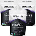 Terrasoul Superfoods Organic Dried Plums Pitted Prunes, 4.5 Lbs (Pack Of 3) - Fiber | Vitamin K | Preservative Free Terrasoul Superfoods Organic Dried Plums Pitted Prunes, 4.5 Lbs (Pack Of 3) - Fiber | Vitamin K | Preservative Free