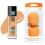 Maybelline Fit Me Matte + Poreless Liquid Foundation And Real Techniques Makeup Sponge Bundle, Includes 1 Foundation In Sun Beige And 2 Miracle Complexion Makeup Sponges Maybelline Fit Me Matte + Poreless Liquid Foundation And Real Techniques Makeup Sponge Bundle, Includes 1 Foundation In Sun Beige And 2 Miracle Complexion Makeup Sponges
