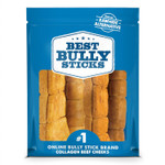 Best Bully Sticks All-Natural Peanut Butter Beef Cheek Dog Treats - Made With Natural Occurring Collagen - Chews Like A Rawhide, But Not A Rawhide (Peanut Butter Dipped, Large 4-Pack)