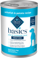 Blue Buffalo Basics Grain-Free Adult Wet Dog Food, Skin & Stomach Care, Limited Ingredient Diet, Whitefish Recipe, 12.5-Oz. Can, 12 Count Blue Buffalo Basics Grain-Free Adult Wet Dog Food, Skin & Stomach Care, Limited Ingredient Diet, Whitefish Recipe, 12.5-Oz. Can, 12 Count