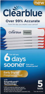 Clearblue Early Digital Pregnancy Test, Early Detection At Home Pregnancy Test, 5 Ct
