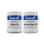 Deenti Pink & White Acrylic Nail Powder Set, Medium Pink 2Oz + Bright White 2Oz, Professional Nail Powder For Manicure, Nail Art, Fake Nails, Nail Carving And Extensions